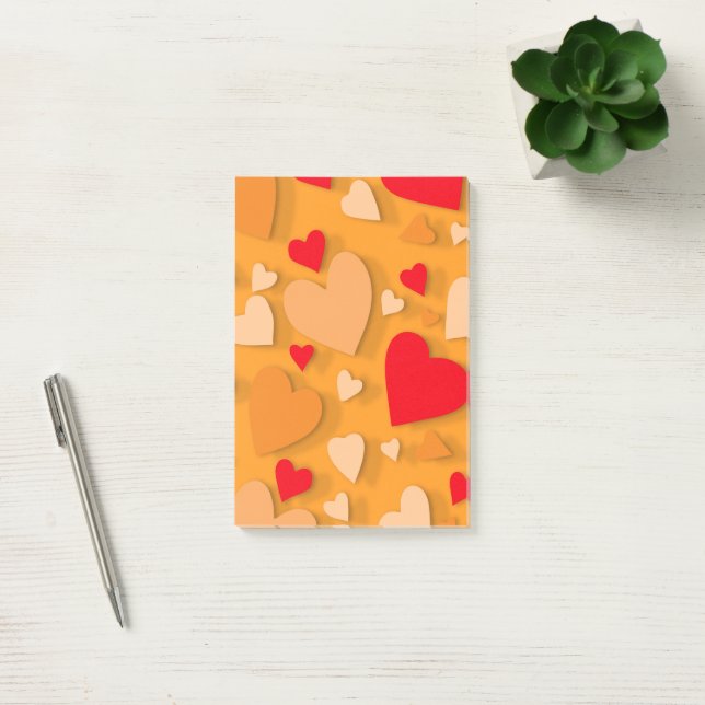 Decorative paper heart 7 post-it notes (Office)