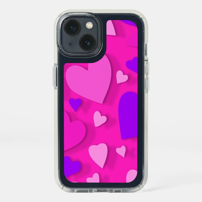Decorative paper heart 8 speck iPhone 13 case (Front)