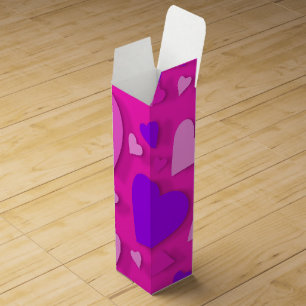 Decorative paper heart 8 wine box