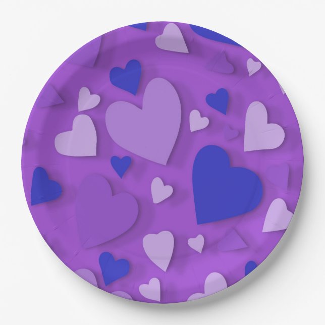 Decorative paper heart 9 plates (Front)