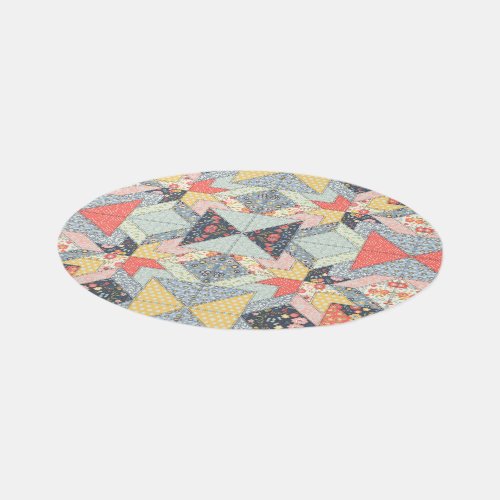 Decorative Patchwork Pattern and Array of Colors   Rug