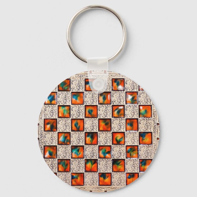 Decorative Patron Image for Basic-Button-Key-chain Keychain (Front)