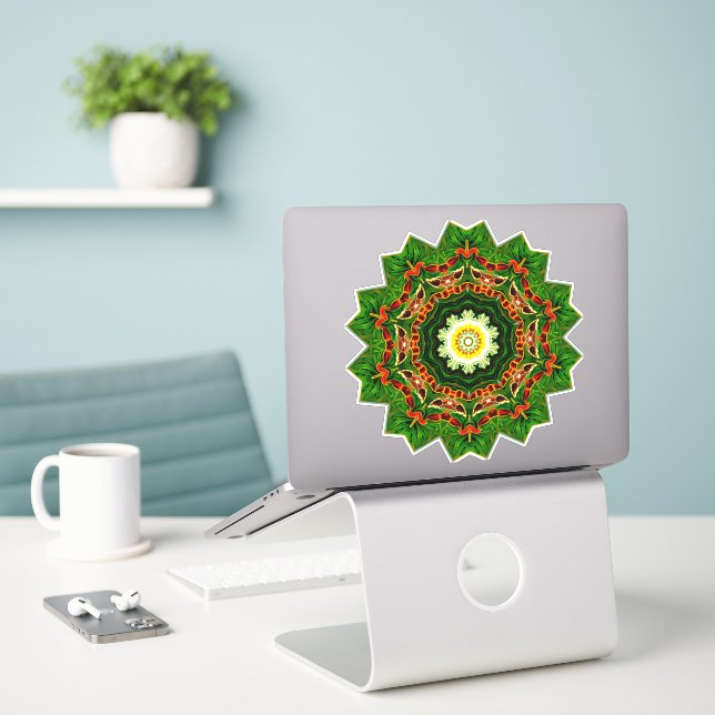 Decorative pattern, festive design, sticker (Laptop On Desk)