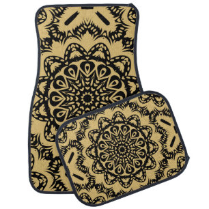 Decorative pattern in oriental style. Color in boo Car Floor Mat