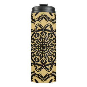Decorative pattern in oriental style. Color in boo Thermal Tumbler