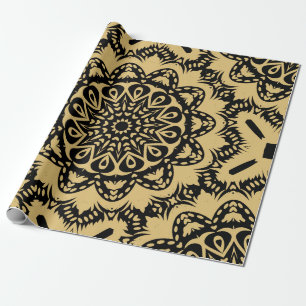 Decorative pattern in oriental style. Color in boo Wrapping Paper