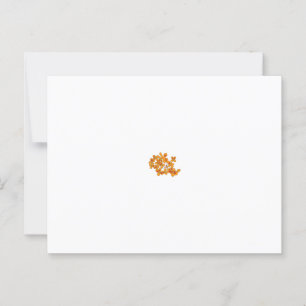 Decorative pattern of orange and white stylized fl postcard