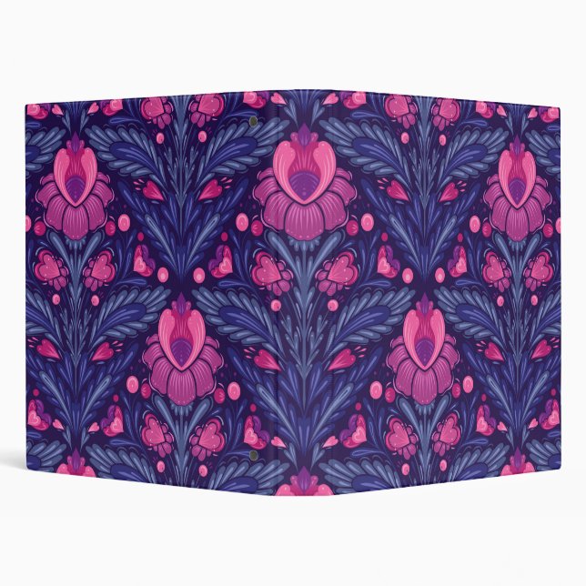 Decorative pattern with hearts 3 ring binder (Background)