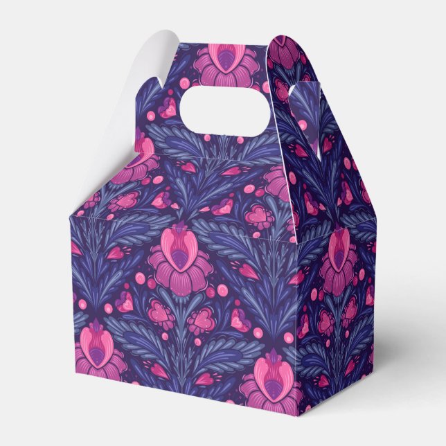 Decorative pattern with hearts favor boxes (Front Side)