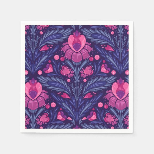 Decorative pattern with hearts napkins (Front)