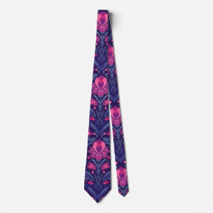 Decorative pattern with hearts neck tie