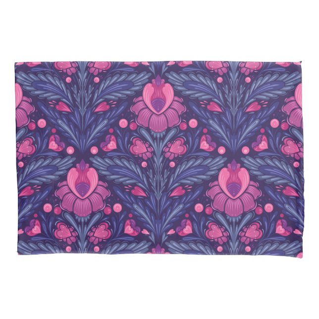 Decorative pattern with hearts pillow case (Front)