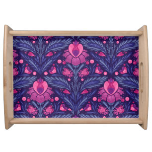 Decorative pattern with hearts serving tray