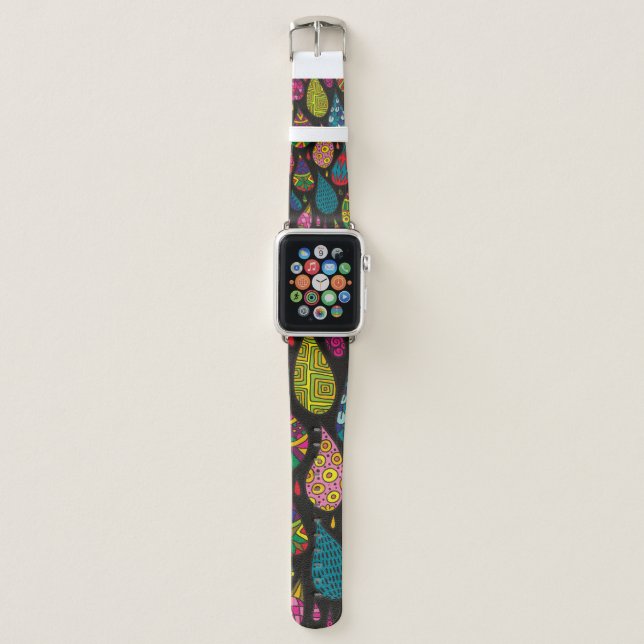 Decorative patterned drops seamless background. Br Apple Watch Band (Front)