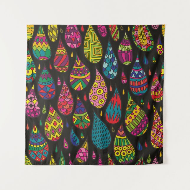 Decorative patterned drops seamless background. Br Tapestry (Front)
