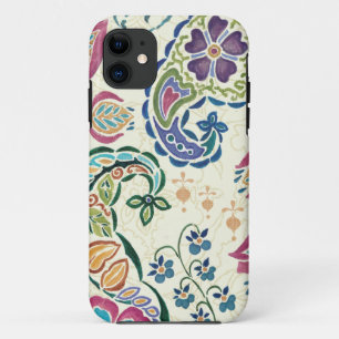 Decorative Peacock and Colorful Flowers iPhone 11 Case