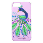 Decorative Peacock and Custom Name iPhone 8/7 Case