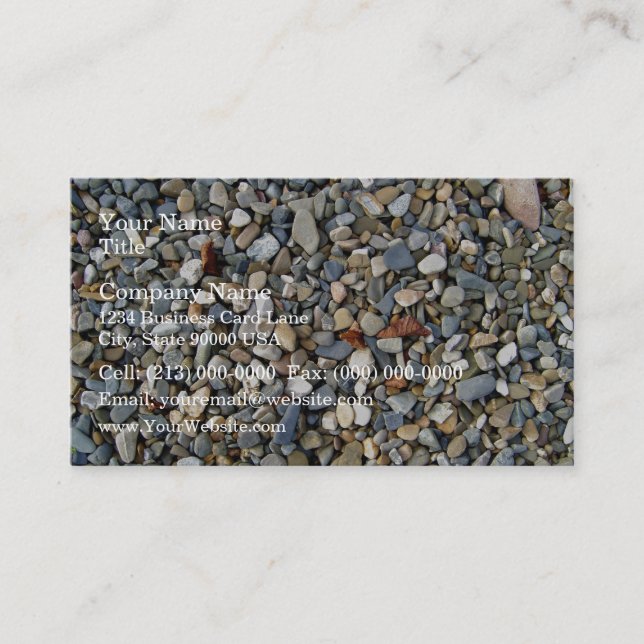 Decorative Pebbles Stone, Gravel texture Business Card (Front)