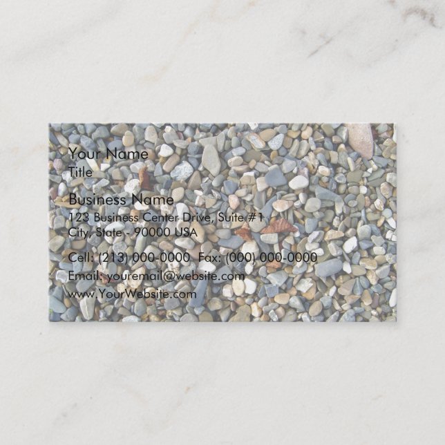 Decorative Pebbles Stone, Gravel texture Business Card (Front)