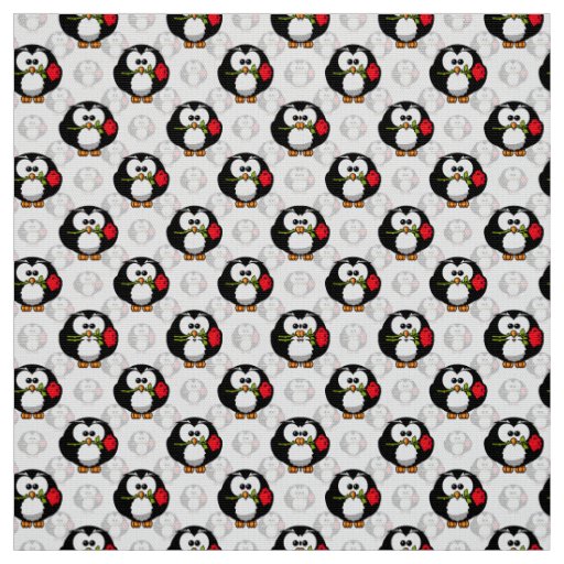 Decorative Penguin Pattern Design Fabric