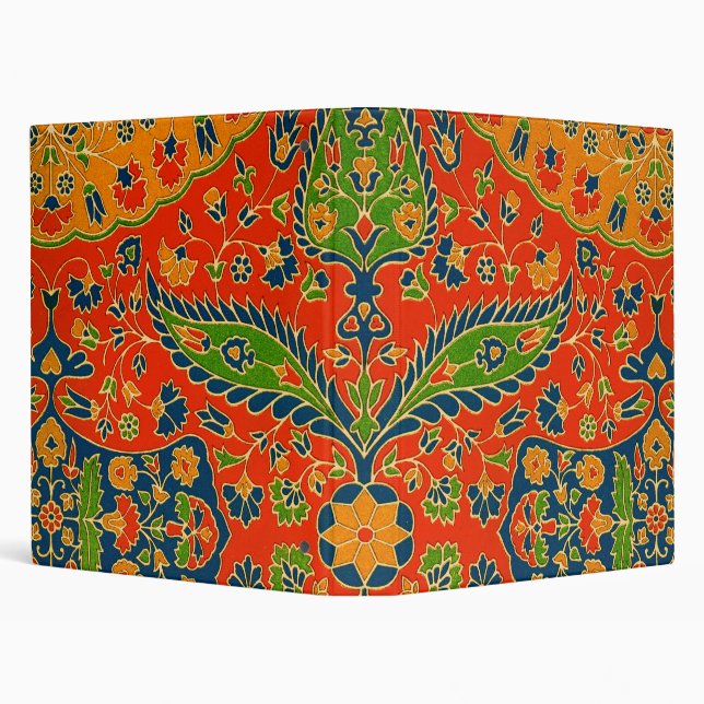 Decorative Persian Floral Print 3 Ring Binder (Background)