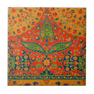 Decorative Persian Floral Print Ceramic Tile