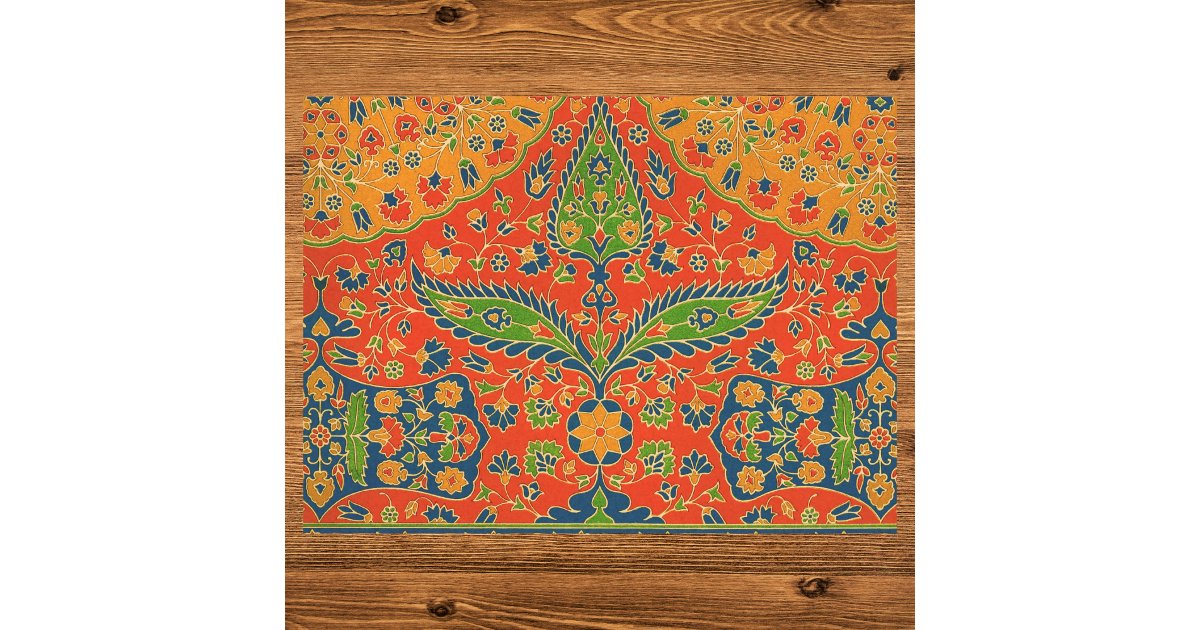 decorative-persian-floral-print-tissue-paper-zazzle