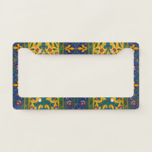 Decorative Persian Intricate Floral Pattern License Plate Frame