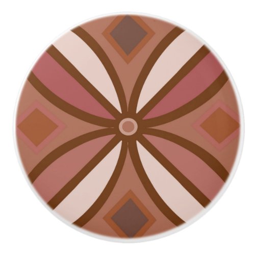 Decorative petals pretty soft dusty pinks ceramic knob