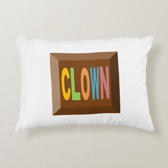 Decorative pillow for kids CHOCOLATE CLOWN (Front)