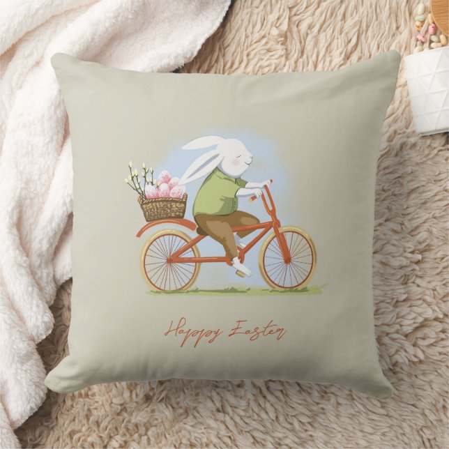 Decorative pillow "Happy Easter" . (Blanket)