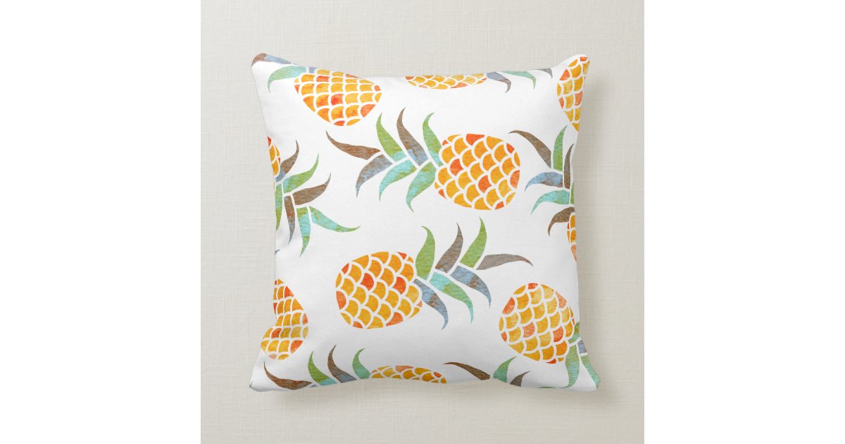 Decorative Pillow Summer Tropical Pineapple Zazzle Com