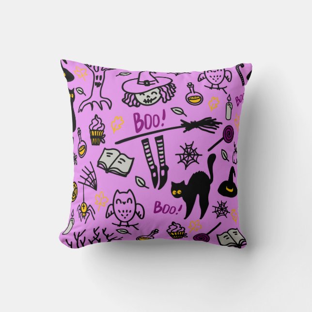 Decorative pillow with a modern minimalist design. (Front)