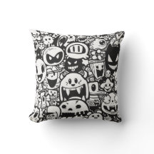 Decorative Pillow with Leaf Pattern