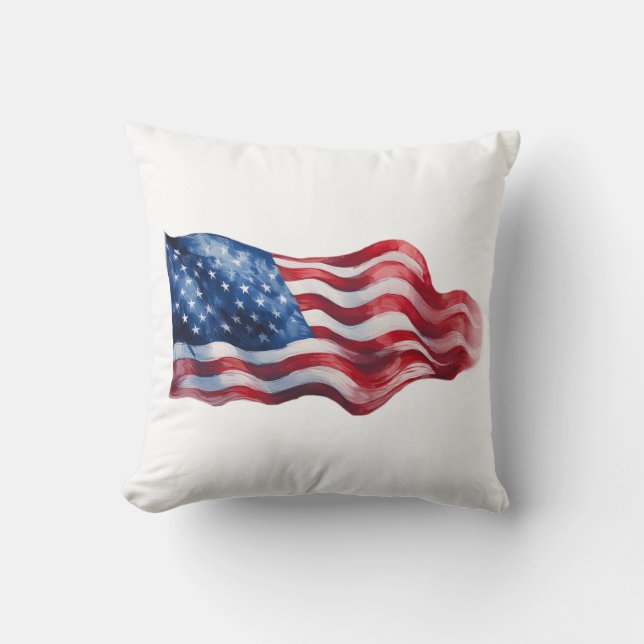Decorative pillow with USA Flag (Front)