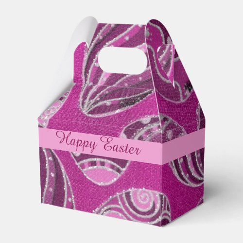 Decorative Pink Easter Eggs Gable Favor Box