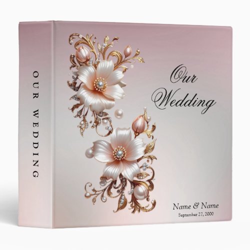 Decorative Pink Floral Album Binder
