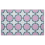Decorative pink floral geometric pattern  fabric