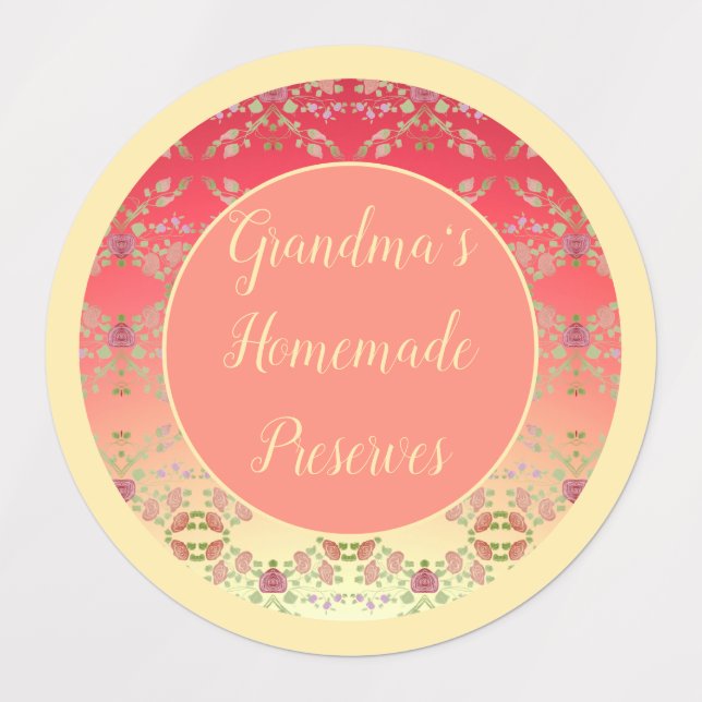 Decorative Pink Floral Labels (Design 2)