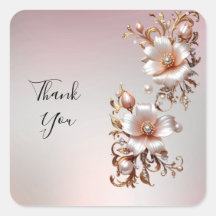 Decorative Pink Floral Sticker