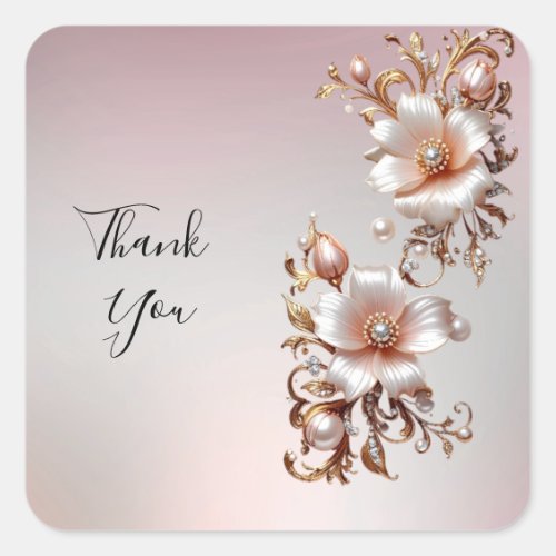 Decorative Pink Floral Sticker