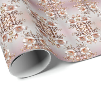 Decorative Pink Floral Wrapping Paper