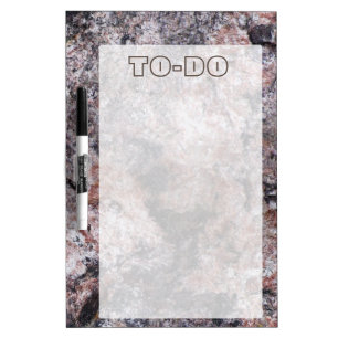 Decorative Pinkish Rock Surface with Text Dry-Erase Board