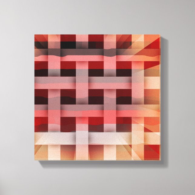 Decorative Plaid Art Canvas Print (Front)
