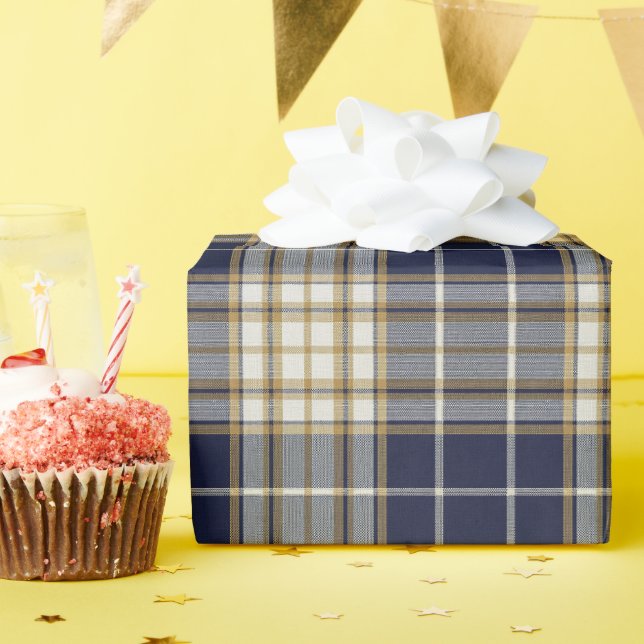 Decorative Plaid Faux Fabric  Wrapping Paper Roll (Birthday Party)