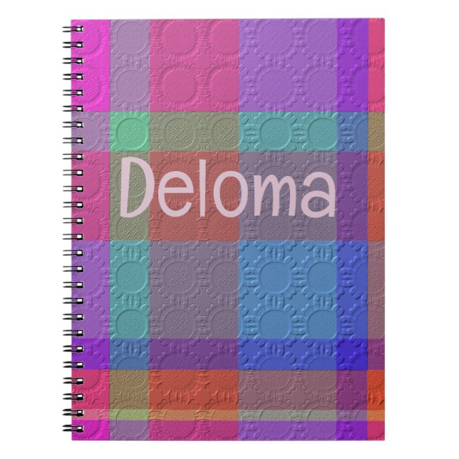  Decorative Plaid Notebook (Front)