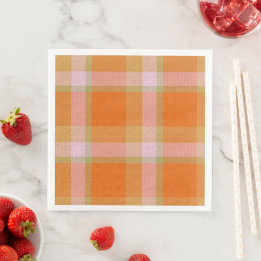  Decorative Plaid Paper Dinner Napkins