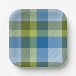  Decorative Plaid Paper Plates