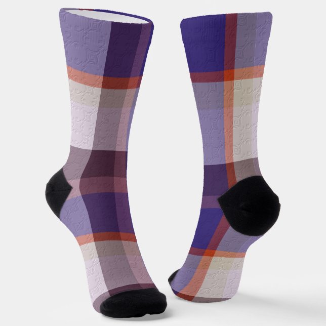  Decorative Plaid Socks (Angled)
