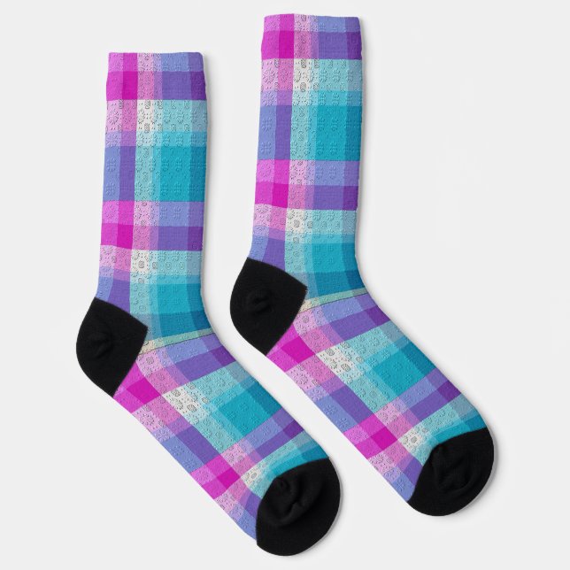  Decorative Plaid Socks (Right)